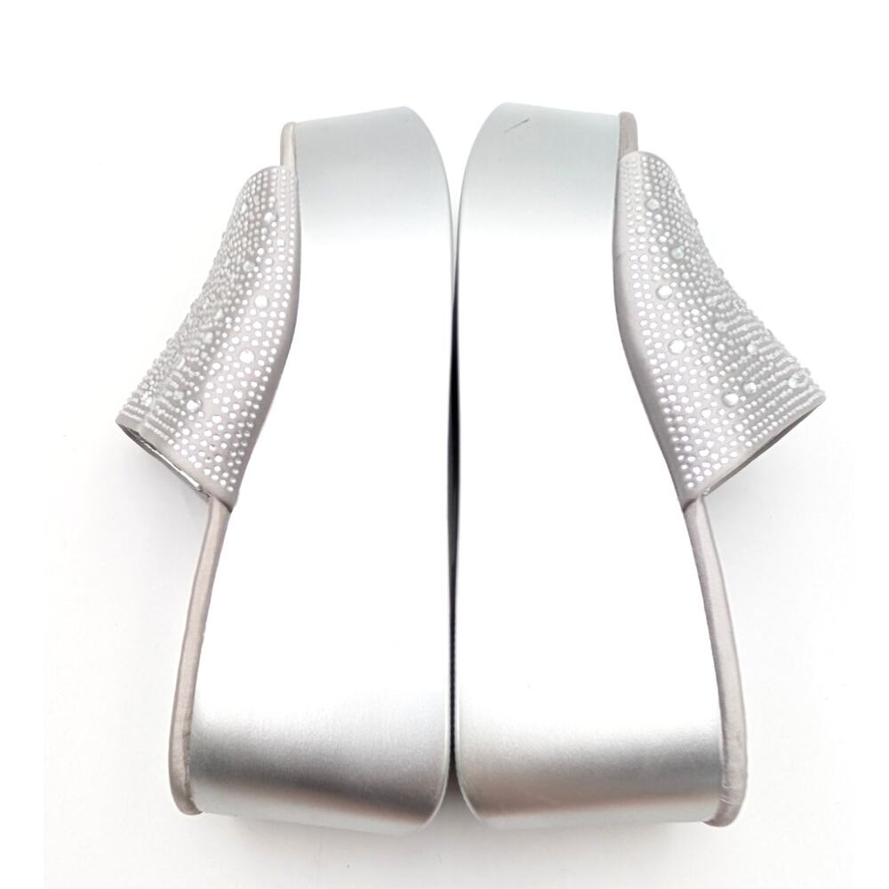 Ninety Union Bahamas Embellished Platform Sandal Women's Silver Size US9 EU40 - Picture 6 of 12